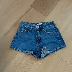 PacSun Blue Jean Shorts Distressed Cuffed Hem
